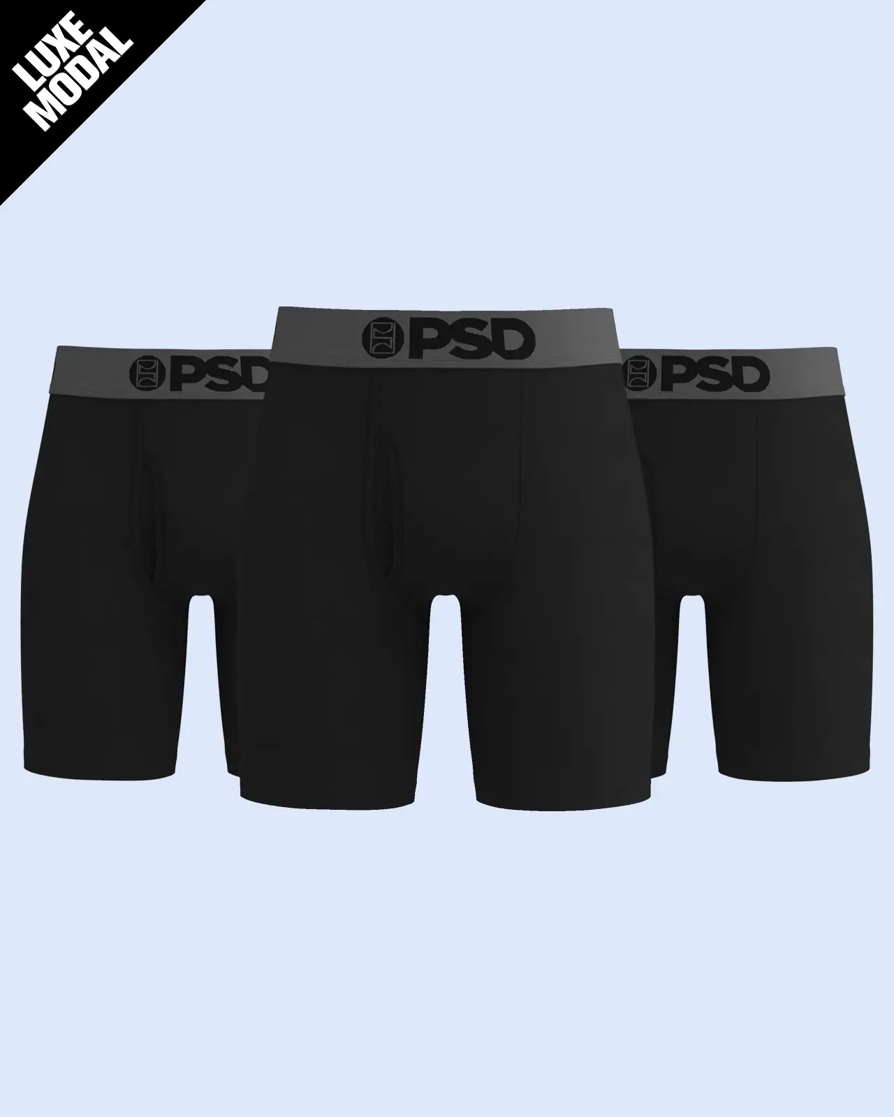 Luxe Modal 3 Pack - Black Grey