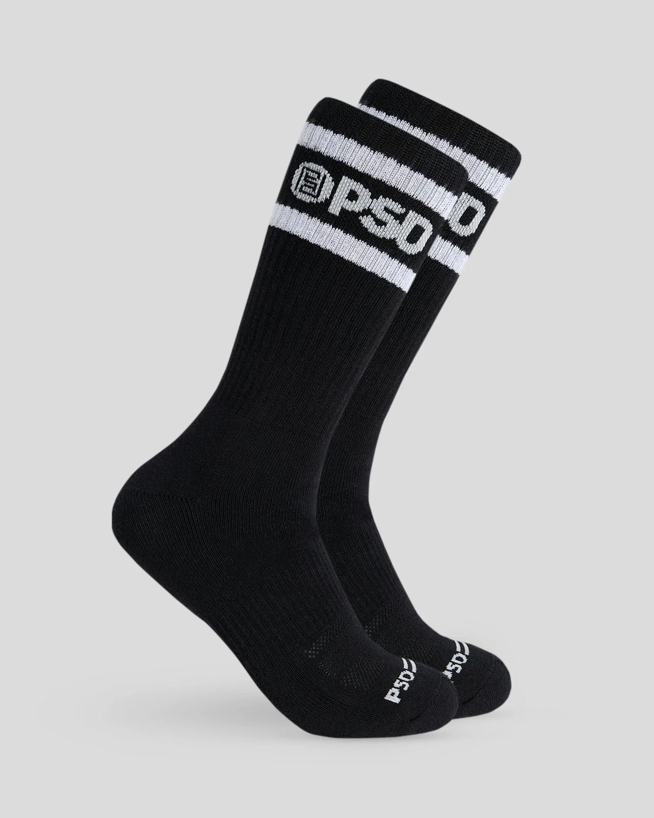 3 Pack - Logo Stripe Crew - Black - Image 2