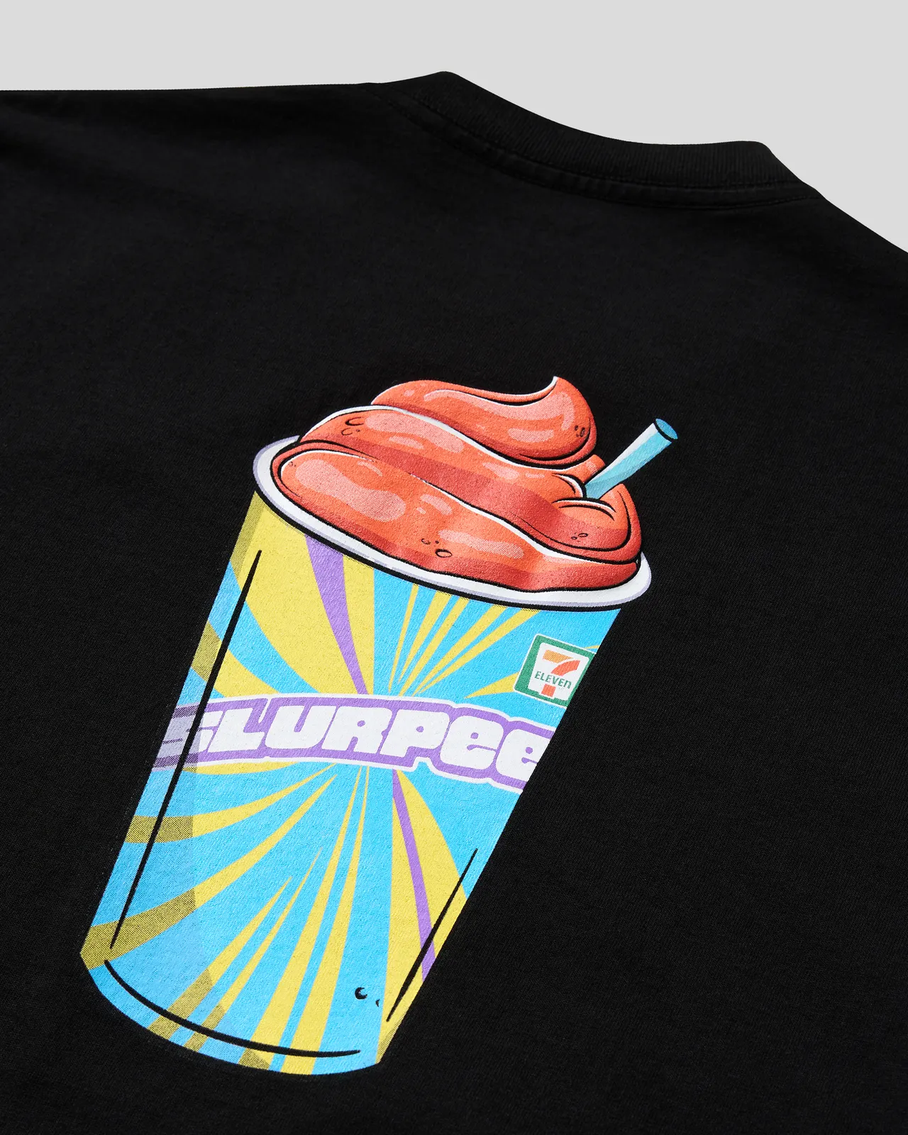 7-Eleven - Cherry Slurpee Black Graphic Tee - Image 5