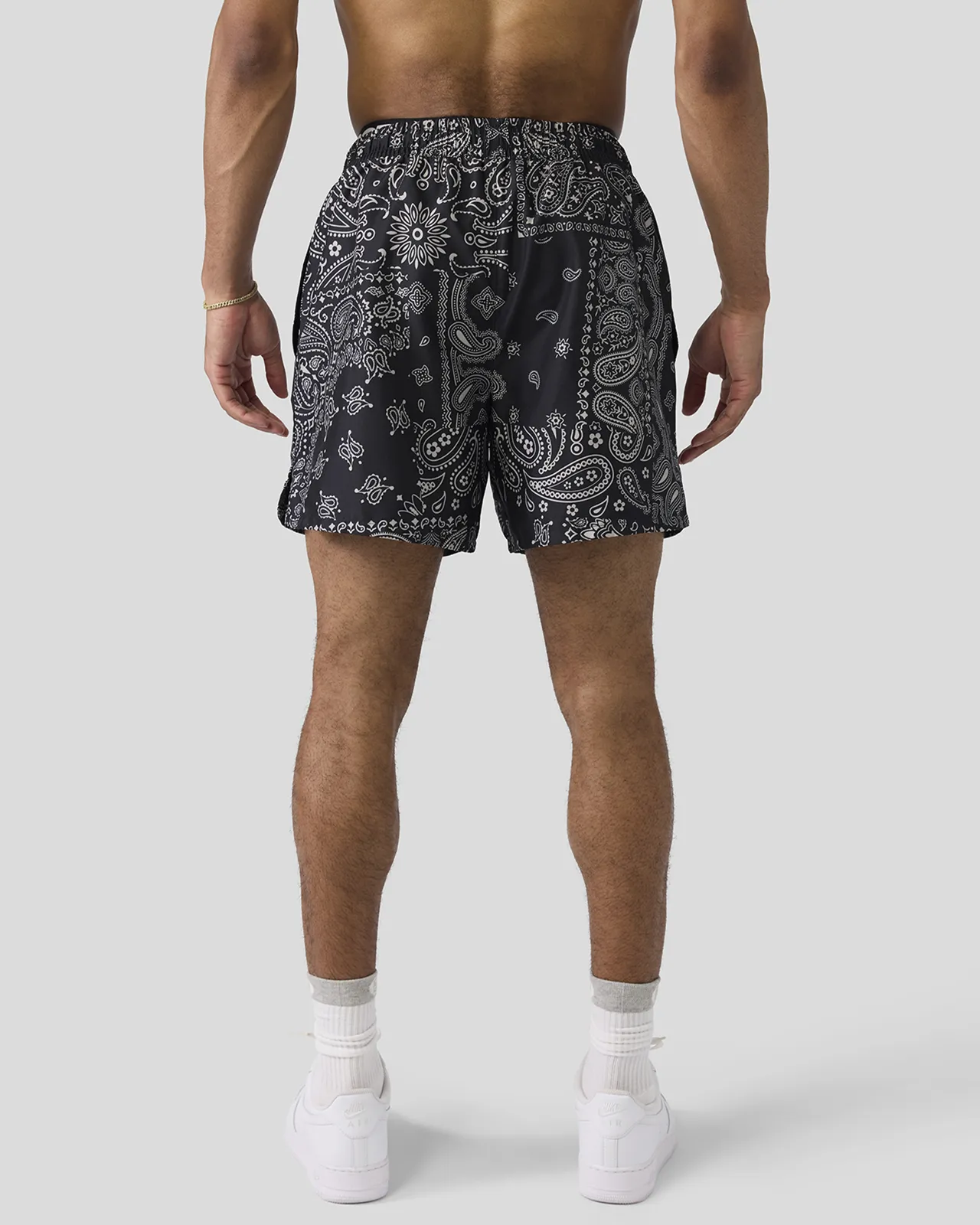 Khaki Paisley Essential Short - Image 3