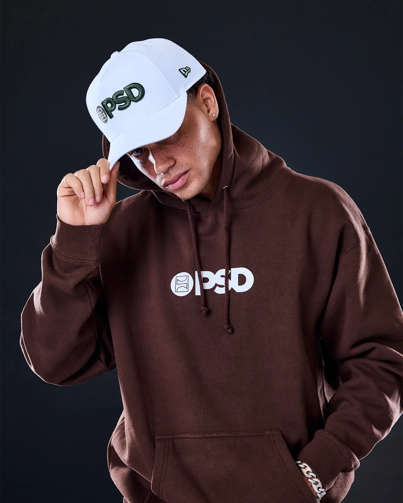 New Era x PSD Logo Hat White/Green - Image 5